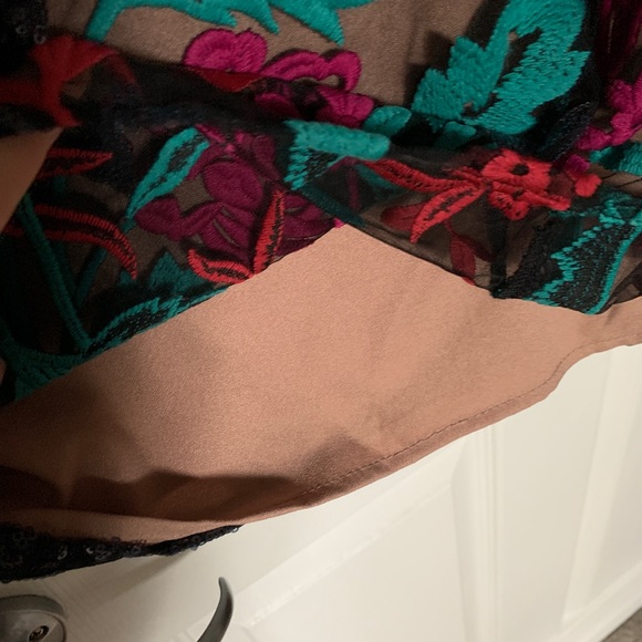 NWT Harlyn Sequin Embroidered Puff Sleeve Cocktail Dress - Picture 4 of 7